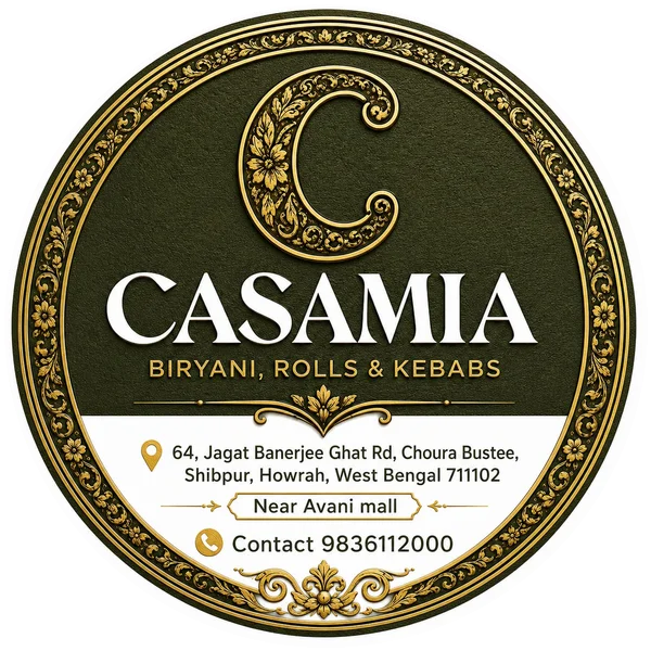 Casamia logo: Biryani, Rolls & Kebabs