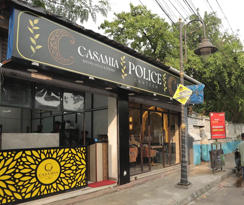 Casamia storefront in Howrah with the Casamia and Police Canteen signboard